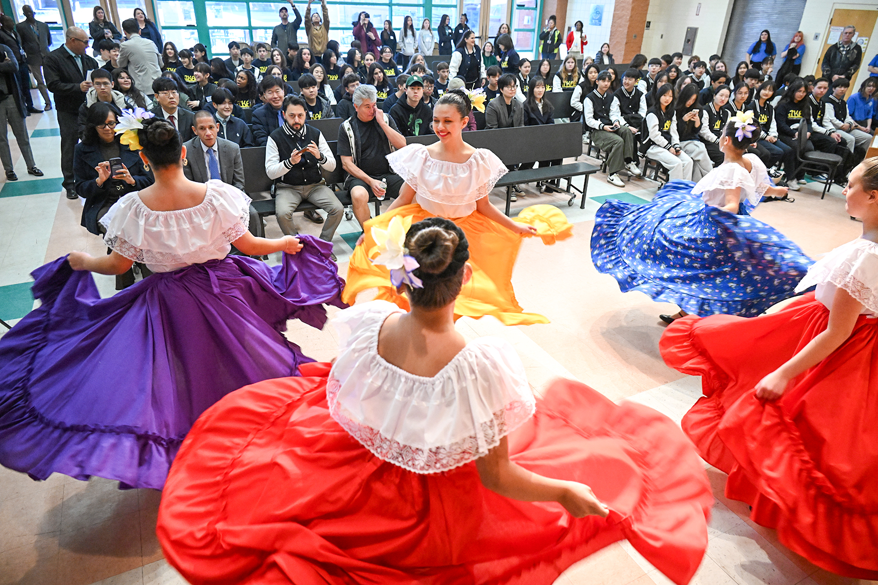 Students perform folklorico at the TKAP opening ceremony