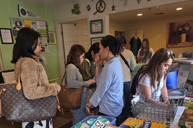 International teachers work together during the professional development session