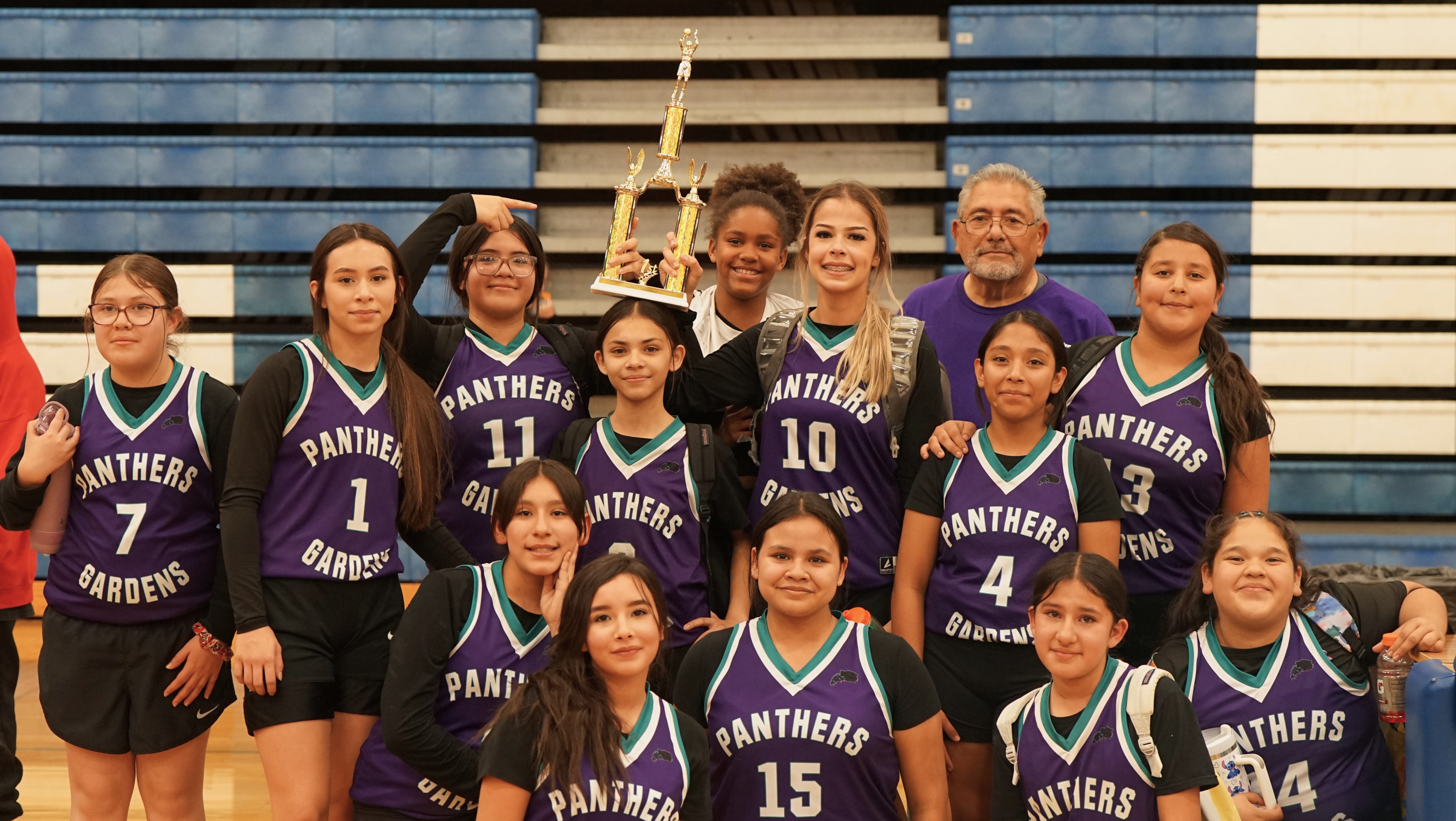 Pueblo Gardens Panthers girls basketball team