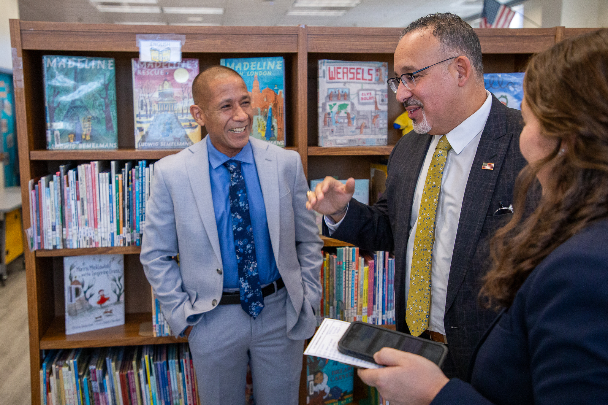 Superintendent Trujillo meets with U.S. Secretary of Education Miguel A. Cardona at Roskruge K-8.